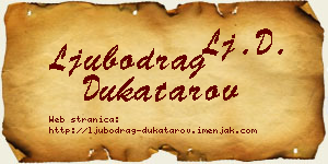 Ljubodrag Dukatarov vizit kartica